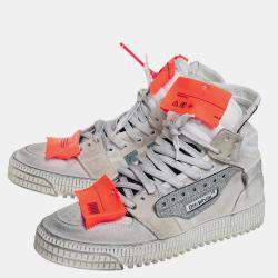 Pre Owned Off-White White Suede Off Court 3.0 High Top Sneakers Size 39