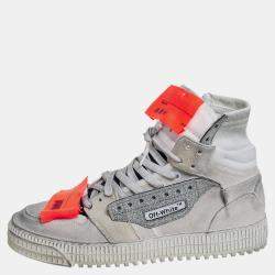 Pre Owned Off-White White Suede Off Court 3.0 High Top Sneakers Size 39