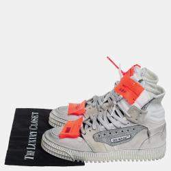 Pre Owned Off-White White Suede Off Court 3.0 High Top Sneakers Size 39