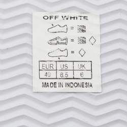 Pre Owned Off-White White Logo Canvas Thong Slides Size 40