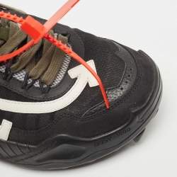 مملوكة مسبقًا Off-White Black Mesh and Leather Odsy 1000 Low Top  Sneakers Size 40