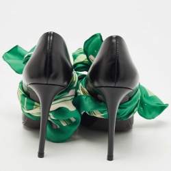 Pre Owned Off-White Black Leather Mary Jane Pointed Toe Pumps Size 38