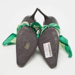 Pre Owned Off-White Black Leather Mary Jane Pointed Toe Pumps Size 38