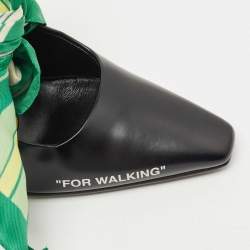 Pre Owned Off-White Black Leather Mary Jane Pointed Toe Pumps Size 38