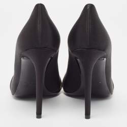 Off-White Black/Yellow Satin and Logo Canvas Commercial Bow Pumps Size 39