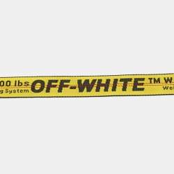 Pre Owned Off-White Yellow/Black Nylon Industrial Belt 200 CM