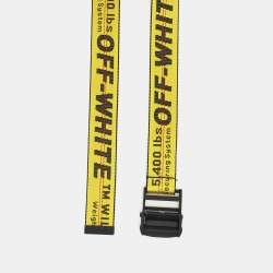 Pre Owned Off-White Yellow/Black Nylon Industrial Belt 200 CM