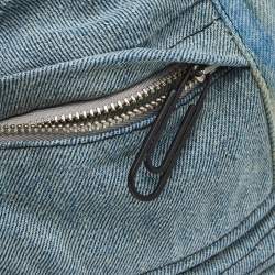 Pre Owned Off White Blue Washed Denim Bucket Hat One Size