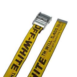 Pre Owned Off-white Yellow Nylon Classic Industrial Belt Size 198cm O/S