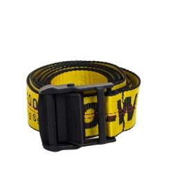 Pre Owned Off-White Yellow/Black Nylon Industrial Belt 200CM