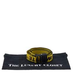 Pre Owned Off-White Yellow-Black Nylon Classic Industrial Belt 200 CM