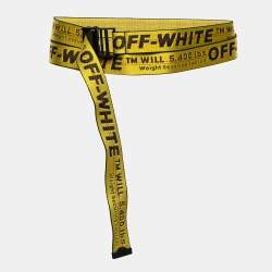 Pre Owned Off-White Yellow/Black Nylon Industrial Belt 200 CM