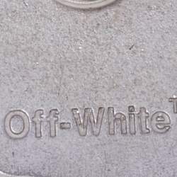 Pre Owned Off-White Silver Tone World Pin Brooch
