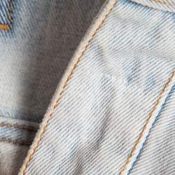 Pre Owned Off-White Blue Denim Diag Straight Shorts S