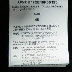 Pre Owned Off-White Black Color-Block Cotton Knit Sweatshirt Dress L