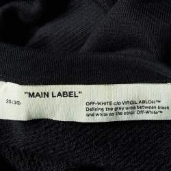 Pre Owned Off-White Black Color-Block Cotton Knit Sweatshirt Dress L