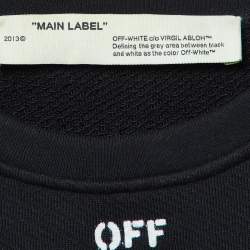 Pre Owned Off-White Black Color-Block Cotton Knit Sweatshirt Dress L