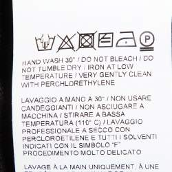 Pre Owned Off-White Black Embroidered Denim Flared Jeans XL Waist 33"