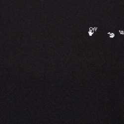 Pre Owned Off-White Black Liquid Melt Arrow Logo Cotton T-Shirt S