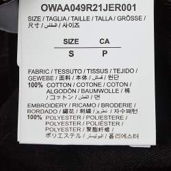 Pre Owned Off-White Black Liquid Melt Arrow Logo Cotton T-Shirt S