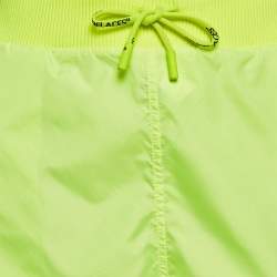 Off-White Fluorescent Green Synthetic Joggers M