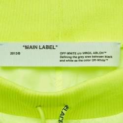 Off-White Fluorescent Green Synthetic Joggers M