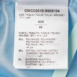 Pre Owned Off-White Blue Crepe Mini Skirt M