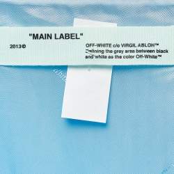 Pre Owned Off-White Blue Crepe Mini Skirt M