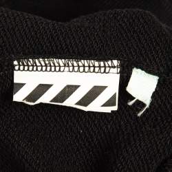Off-White Black Leaves Arrows Embossed Crewneck Sweatshirt M
