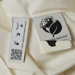 Off-White White Cotton Pleated Button Front Short Dress M