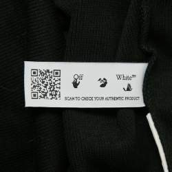 Pre Owned Off-White Black Logo Print Rib Knit Tank Dress XS