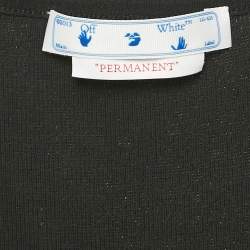 Pre Owned Off-White Black Logo Print Rib Knit Tank Dress XS