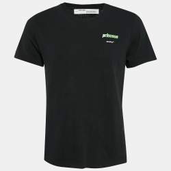 Off-White Black Princess Print Cotton T-Shirt L