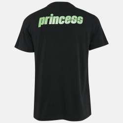 Off-White Black Princess Print Cotton T-Shirt L