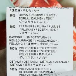 Pre Owned Off-White Cream Synthetic Quilted Down Puffer Jacket S