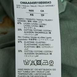 Pre Owned Off-White Green Flower Arrow Jersey T-Shirt XS