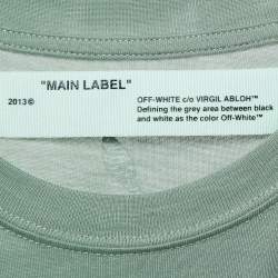 Pre Owned Off-White Green Flower Arrow Jersey T-Shirt XS
