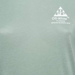 Pre Owned Off-White Green Flower Arrow Jersey T-Shirt XS