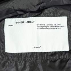 Off-White Black Logo Print Synthetic Track Jacket L