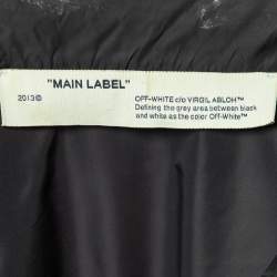 Off-White Black Logo Print Synthetic Track Jacket L