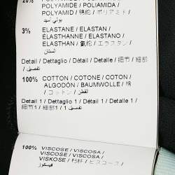 Pre Owned Off-White Black Swiss Dot Crepe Ruffled Wrap Maxi Dress M