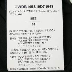 Pre Owned Off-White Black Swiss Dot Crepe Ruffled Wrap Maxi Dress M