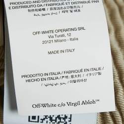 Off-White Beige Monogram Linen Blend Applique Detail Shorts S