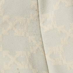 Off-White Neutral Cream Monogram Jersey Slit Detail Leggings XS