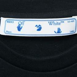 مملوكة مسبقًا Off-White Black Off Print Cotton Crew Neck T-Shirt M