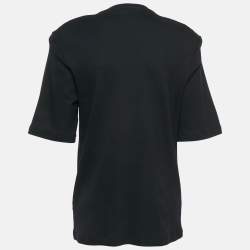 مملوكة مسبقًا Off-White Black Off Print Cotton Crew Neck T-Shirt M