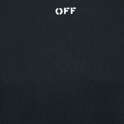مملوكة مسبقًا Off-White Black Off Print Cotton Crew Neck T-Shirt M