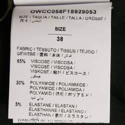 Pre Owned Off-White Black Jersey Logo Waist Detail Midi Performance Skirt S