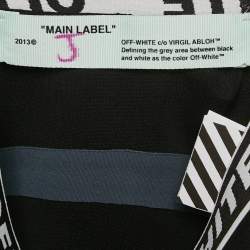 Pre Owned Off-White Black Jersey Logo Waist Detail Midi Performance Skirt S
