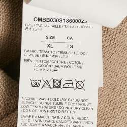 Off-White Green Camouflage Print Cotton Knit Hooded Zip-Up Jacket XL